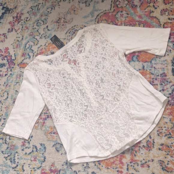 Free People, New Romantics small lace top in off-white - Picture 5 of 6